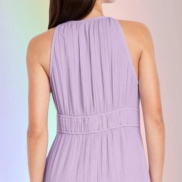 NWTS💓GAP OLD NAVY LG💓LILAC PURPLE TIERED MAXI DRESS ADJUSTABLE STRAPS W POCKETS - Picture 8 of 12